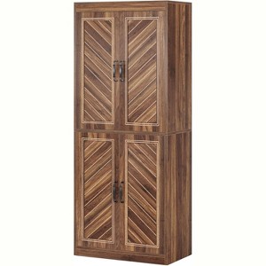 Tribesigns 69" Tall Kitchen Pantry Cabinet with 4 Adjustable Shelves for Dining Room, Living Room - 1 of 4