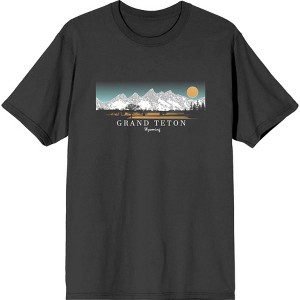 Adventure Society Grand Teton Wyoming Crew Neck Short Sleeve Adult T-shirt - 1 of 2