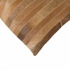 HomeRoots 18" Brown Cowhide Throw Pillow - 4 of 4
