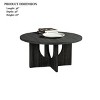 36" Modern Round Wood Coffee Table Set of 3 with Crisscross Base, Decorative Accent for Living Room -3irtyhousy - 4 of 4