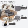QingMoon Faux Fur Office Chair, Adjustable Desk Chair, Swivel Computer Chair, Modern Makeup Chair with Tilt Backrest for Vanity Room, Home Office - 2 of 4