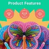Playbees Handheld Butterfly Folding Fans 9.5 Inches Set of 12 - 2 of 4
