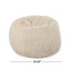 Vynxaria 5-Foot Rounded Faux Fur Bean Bag - Stylish Comfort for Any Space - 4 of 4