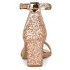 Allegra K Women's Glitter Square Toe Ankle Buckle Strap Chunky Heels Sandals - 4 of 4
