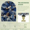 Tree Artificial Christmas 4-Piece Set,Garland, Wreath and Set of 2 Entrance Trees X-mas with LED Lights, Christmas Tree - 3 of 4