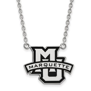 Black Bow Jewelry Sterling Silver Marquette Golden Eagles NCAA Necklace 18 Inch - 1 of 4