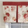 RLF Home 3" Rod Pocket High Quality Fabric Norfolk Pleated Valance for Windows 50" x 16" Red - 4 of 4