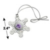 Abilene Christian Secondary Logo Metal Snowflake Christmas Tree Holiday Ornament - 3 of 3