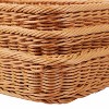 Aoibox 3 Pack Handmade Woven Poly Wicker Bread Baskets, Pantry Organizer for Fruits, Vegetables, Snacks, Ideal for Restaurant & Hotel Serving, Brown - 3 of 4