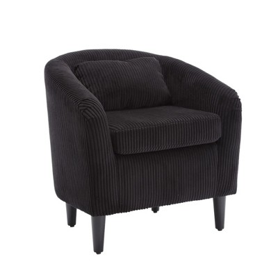 BRINJOY Modern style, living room arm barrel chair with thick cushions and pillows