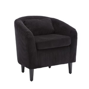BRINJOY Modern style, living room arm barrel chair with thick cushions and pillows - 1 of 4