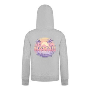 Everyday Kids Hawaii Sunset Zip Up Hoodie – Tropical Beach Palm Tree Sweatshirt - 1 of 4
