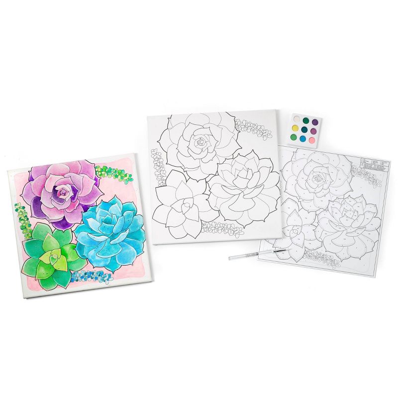 Faber-Castell Paint by Number Watercolor Set - Succulents, 4 of 9