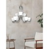 Sunset Lighting Starling 9-Light 2-Tier Chandelier 60W Frosted Opal Glass, Dimmable Bright Satin Nickel Finish - 3 of 4