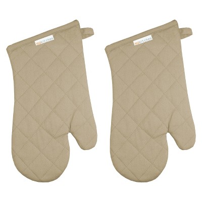 FMP 133-1479, 17 Terry Cloth Oven Mitts, Beige