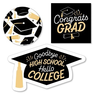 Big Dot of Happiness Hello College Graduation Party - DIY Shaped Cut-Outs - 24 Count - 1 of 4