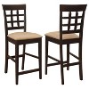 Brown and Cappuccino Upholstered Bar Stool Set of 2 - 2 of 4