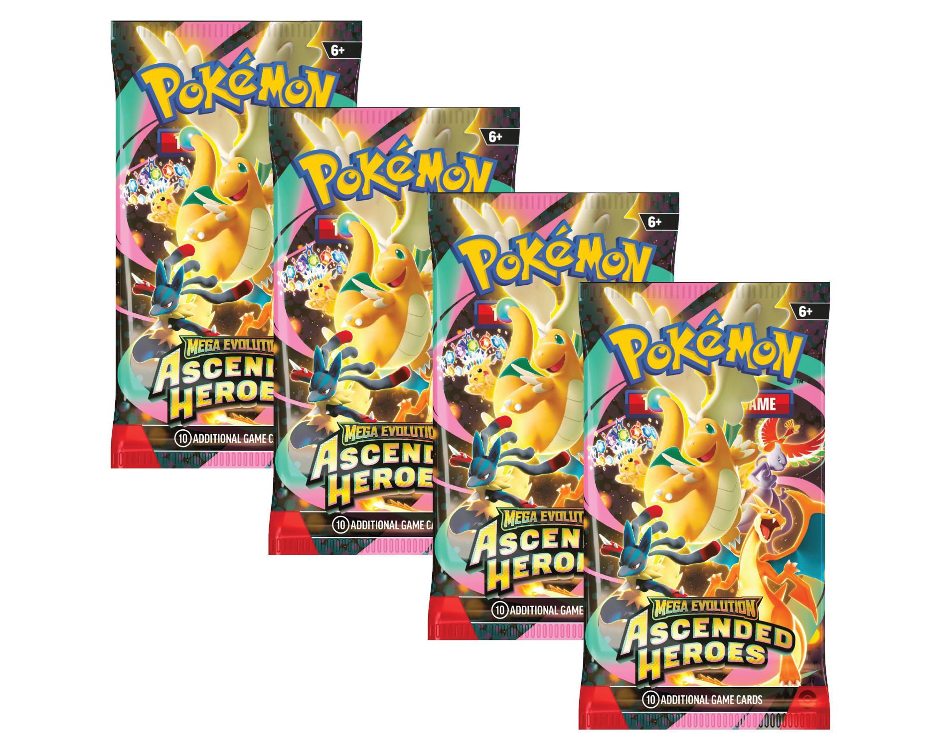 Pokemon ME2.5 Ascended Heroes | 4 Booster-Pack Set