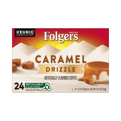 Folgers Caramel Drizzle Dark Roast Coffee Pods - 24ct