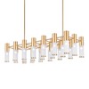 CWI Lighting Pipes 21 Light Island/Pool Table Chandelier With Sun Gold Finish - 2 of 4