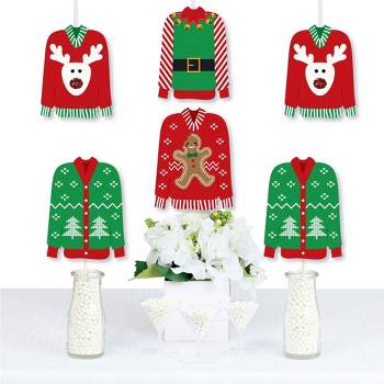 Christmas Picks and Sprays for Tree, Mini Wrapped Presents, Ugly Sweater  Party Decorations, Lime Green and Red, for Vase Centerpiece Display 