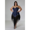 Slickblue Plus Size Non-Stretch Denim Dress, Tube Silhouette, Sweetheart Neckline, Asymmetrical Hem, Size 1XL-3XL - 4 of 4