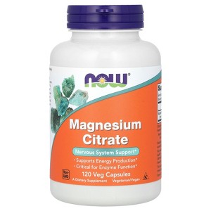 NOW Foods Magnesium Citrate, 120 Veg Capsules (133 mg per Capsule) : Target