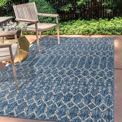 JONATHAN Y Ourika Moroccan Geometric Textured Weave Indoor/Outdoor Area Rug