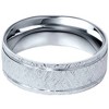 Pompeii3 950 Platinum Mens 7mm Flat Brushed Wedding Band - 2 of 3