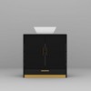 FUFU&GAGA Modern Bathroom Vanity Cabinet with Gold Handles, High-Gloss Finish - 4 of 4