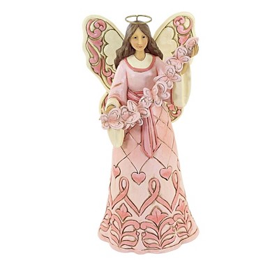 Jim Shore 8.5" Hope Takes Wing Breast Cancer Angel  -  Decorative Figurines