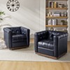 Frankie Genuine Leather Swivel Club Chair Set of 2| HULALA HOME - 2 of 4