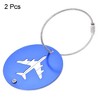 Unique Bargains Aluminium Lightweight Backpack Identifier Card Travel Luggage Tags 2 Pcs - 3 of 3