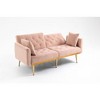 CAVINAS Loveseat Sofa with Metal Feet, Modern Convertible Sofa, Vintage Accent Sofa, Upholstered Sofa Couch for Living Room - 3 of 4