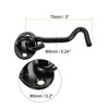 Unique Bargains 201 Stainless Steel Cabin Eye Latch Gate Door Swivel Hook with Mounting Screws 4 Pcs - 3 of 4