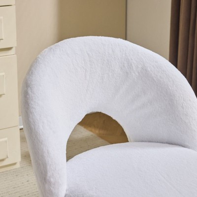 Karl Home |White 21 inch W Small Office Chair Task Chair With Wheels