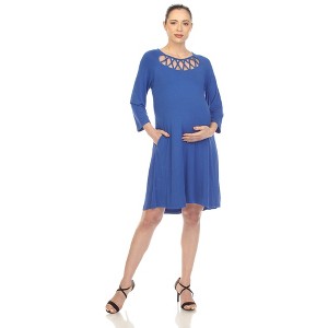 Maternity Cross Neckline Swing Dress - 1 of 3