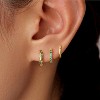 Inerney Gold Huggie Hoop Earrings Set for Women, Dainty Small Sterling Silver Earring Stacks Hypoallergenic Jewelry for Multiple Piercings - 2 of 4