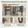 CAVINAS Modern Dining Chair with Soft Cushion and Unique Metal Back Design, Upholstered Accent Side Chair, Set of 2 - 2 of 4