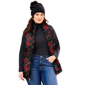 Catherines Quilted Puffer Vest - 1 of 2