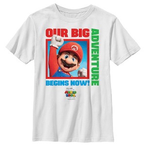 Boy's The Super Mario Bros. Movie Mario Our Big Adventure Begins Now T-Shirt - 1 of 4