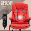 PAGED Adjustable Height Office Chair, Modern PU Leather Massage Chair with Heating Function, Ergonomic Executive Chair for Office - 4 of 4