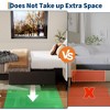 King Bed Frame with 3 Storage Drawers, Fabric Upholstered Platform Bed, Wooden Slats Support, Dark Grey - 3 of 4