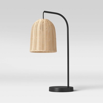 Wicker lamp hot sale table