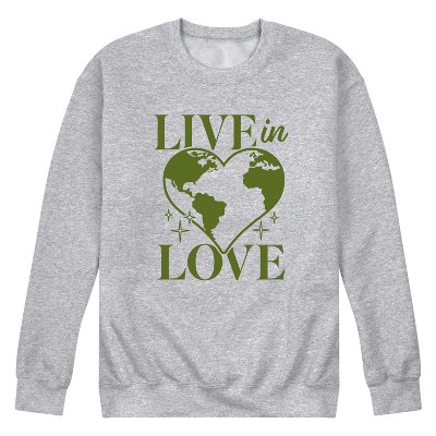 Men's - Instant Message - Live In Love Graphic Fleece Sweatshirt