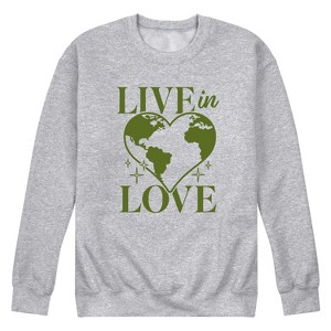 Men's - Instant Message - Live In Love Graphic Fleece Sweatshirt - 1 of 4