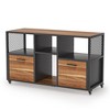 Resenkos File Cabinet, Filing Cabinet for Home Office, 2 Drawer File Cabinet, Wood Mobile Lateral Filing Cabinet,Brown - 4 of 4