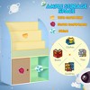Vynxaria Multi-Purpose Kids Bookshelf - Toy Storage Organizer with Cabinet for Preschool & Early Reading, Ages 3-8 in Blue - 3 of 4
