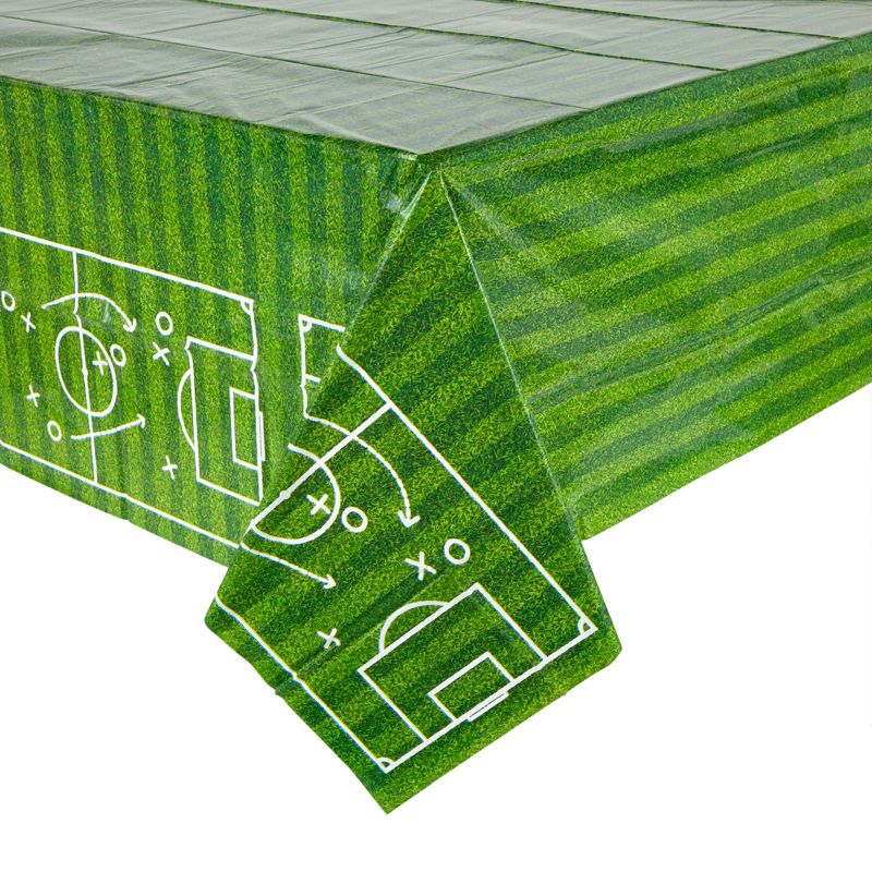 Blue Panda 3 Pack Grass Table Cloth, Sports Themed Birthday Party Supplies, 54x108 in, 4 of 7