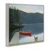 Stupell Industries Docked Row Boat Lake Forest Landscape Pet Dogs, 14" x 11" - 3 of 4